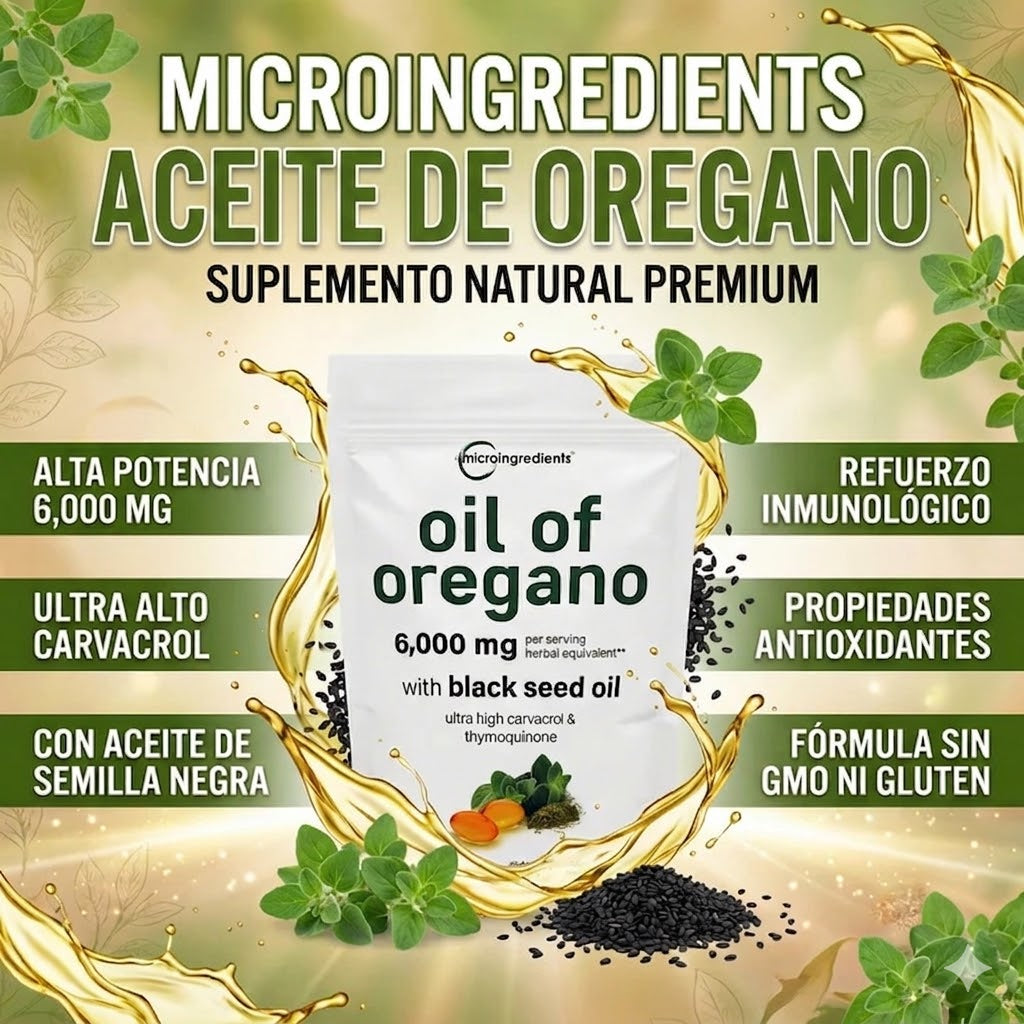 Oil of Oregano Microingredients® Fórmula 2 en 1 y Defensa Antioxidante para el cuerpo, protejelo desde hoy!
