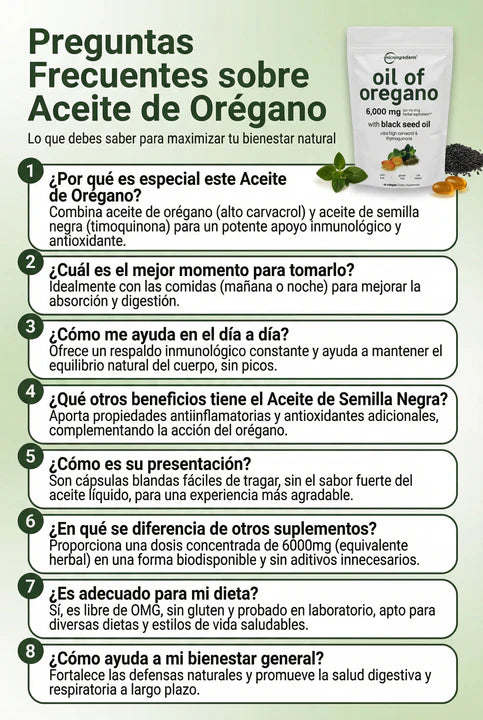 Oil of Oregano Microingredients® Fórmula 2 en 1 y Defensa Antioxidante para el cuerpo, protejelo desde hoy!